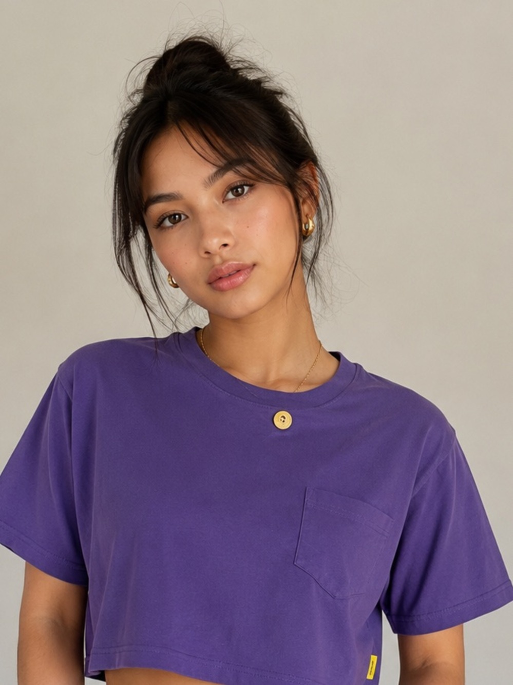 - The Yellow Label Vibrant Purple Short Sleeve Tee Sz S